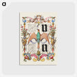 アートポストカード-Guide for Constructing the Letters u and v
 - 書道のお手本 Postcard.