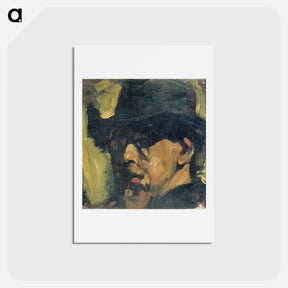 アートポストカード-Self portrait with hat - テオ ファン ドゥースブルフ Postcard.
