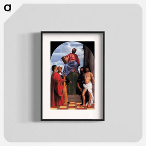 アートポスター-Saint Mark Enthroned - ティツィアーノ ヴェチェッリオ Poster.