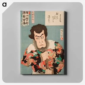 アートパネル-Kezori Kyūemon print in high resolution by Toyohara Kunichika - 豊原 国周 Canvas.