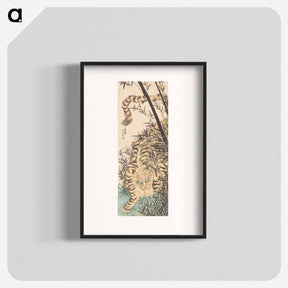 アートポスター-Tiger and Bamboo - 歌川よしかず Poster.