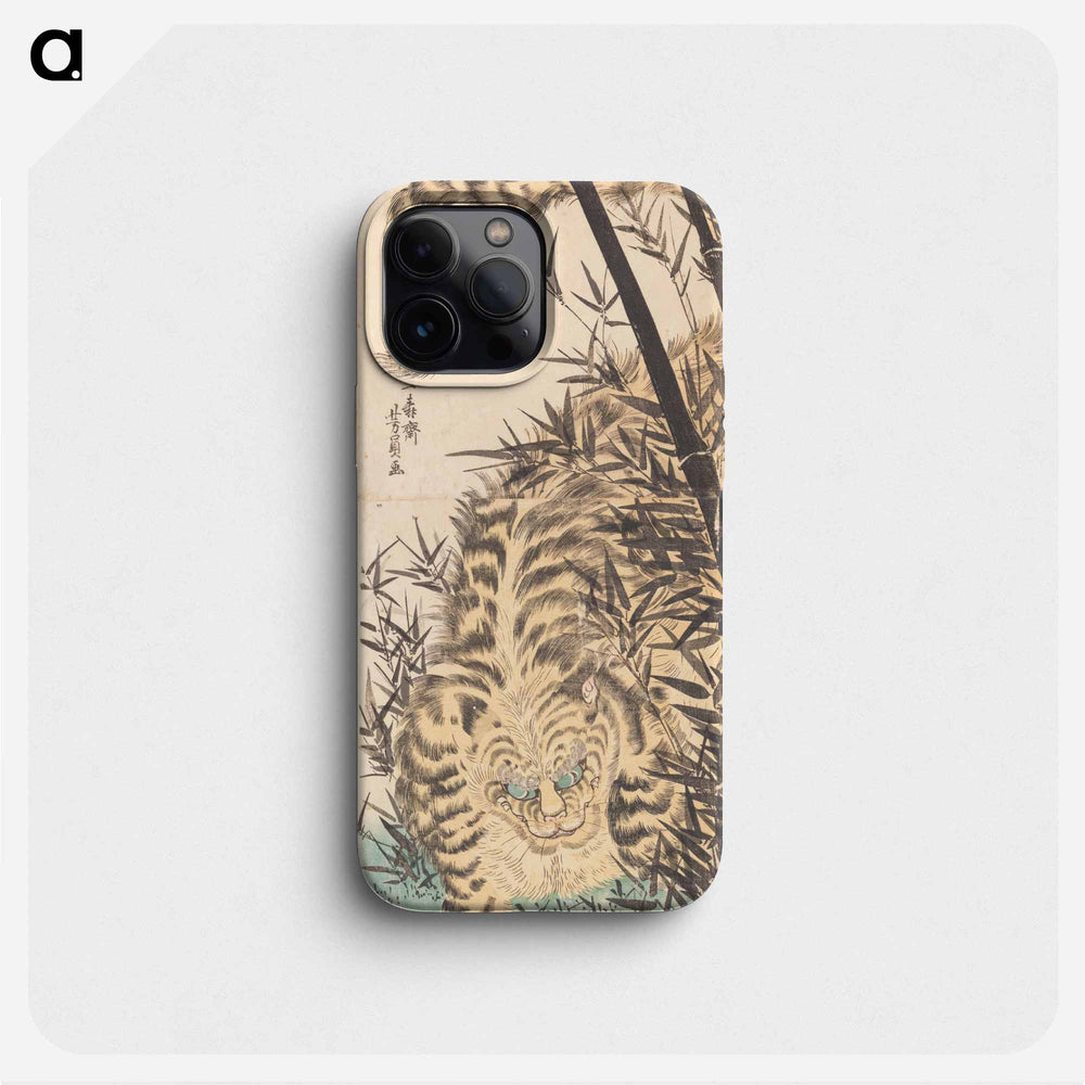 Tiger and Bamboo - 歌川よしかず Phone Case.