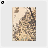 アートポストカード-Tiger and Bamboo - 歌川よしかず Postcard.