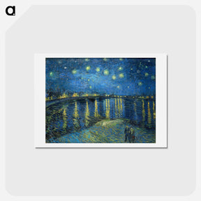 アートポストカード-Starry Night Over the Rhone - フィンセント ファン ゴッホ Postcard.