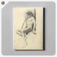 アートパネル-Seated Male Nude with Hat
 - ウィーン博物館 Canvas.