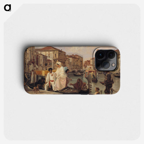 ヴェネツィアのゴンドラからの降り立ち - ヴィルヘルム マーストランド Phone Case.