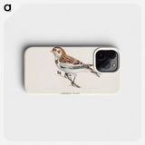 Snow bunting in winter - Wilhelm von Wright Phone Case.