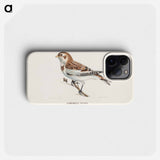 Snow bunting in winter - ヴィルヘルム フォン ライト Phone Case.