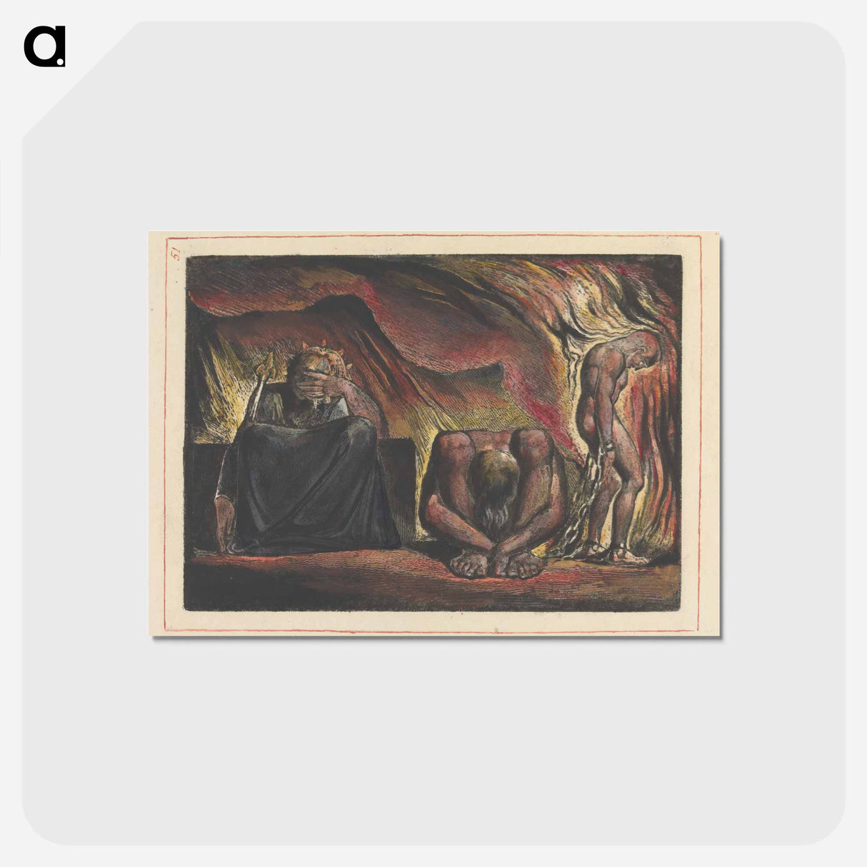 アートポストカード-Jerusalem, Plate 51 - ウィリアム ブレイク Postcard.