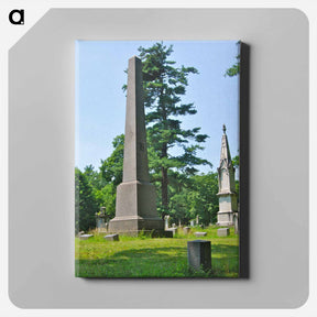 アートパネル-Baker family plot at Albany Rural Cemetery in Menands, New York - ウィリアム ブリス ベイカー Canvas.