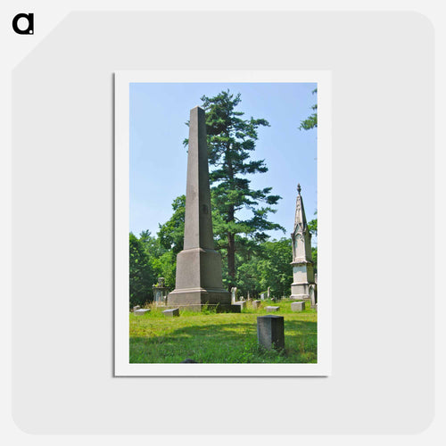 Baker family plot at Albany Rural Cemetery in Menands, New York - ウィリアム ブリス ベイカー Postcard.