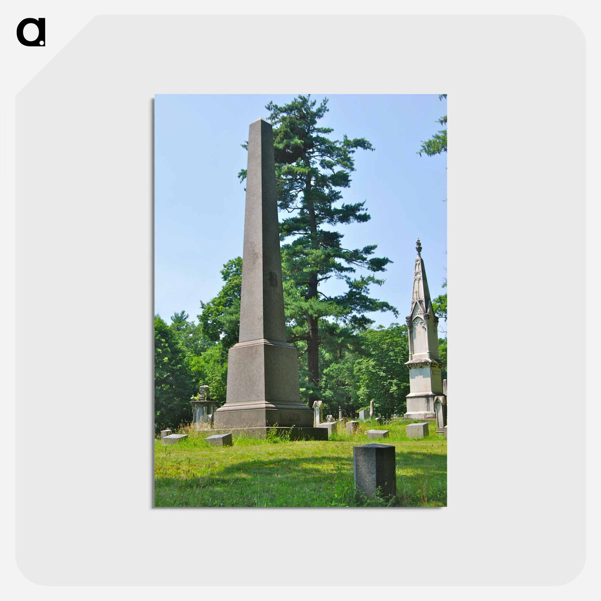 Baker family plot at Albany Rural Cemetery in Menands, New York - ウィリアム ブリス ベイカー Postcard.
