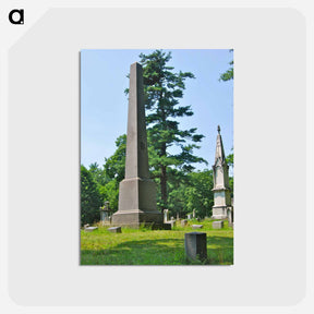 アートポストカード-Baker family plot at Albany Rural Cemetery in Menands, New York - ウィリアム ブリス ベイカー Postcard.