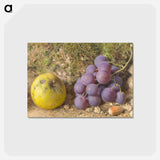 アートポストカード-Apple, Grapes and a Cob-Nut - ウィリアム ヘンリー ハント Postcard.