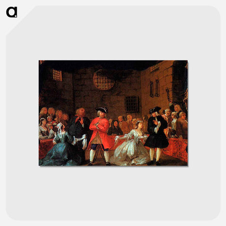 アートポストカード-A Scene from the Beggar's Opera - ウィリアム ホガース Postcard.
