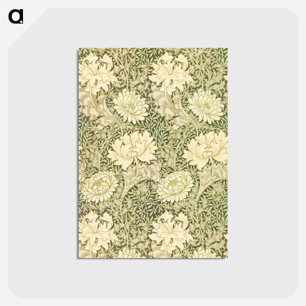 アートポストカード-Chrysanthemum - ウィリアム モリス Postcard.