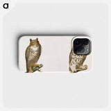 The Barred Owl (Ulula nebulosa) The Great Horned Owl (Bubo virginianus) - ニューヨークの動物学 Phone Case.