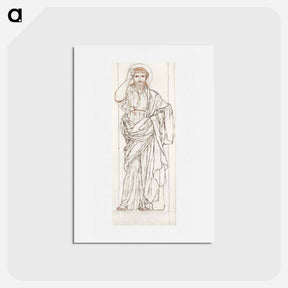 アートポストカード-Full Length Figure of Christ - アルバート ジョセフ ムーア Postcard.