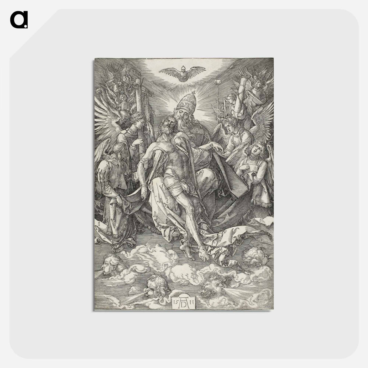 アートポストカード-The Trinity (The See of Grace) - アルブレヒト デューラー Postcard.