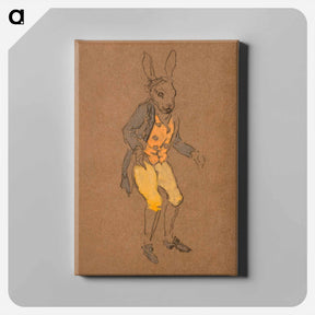 アートパネル-March Hare Costume Design for Alice in Wonderland - 不思議の国のアリス Canvas.