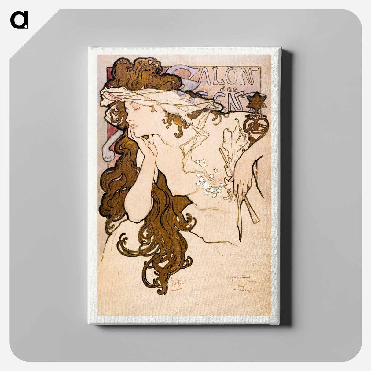 Salon des Cent - Alphonse Mucha Canvas.