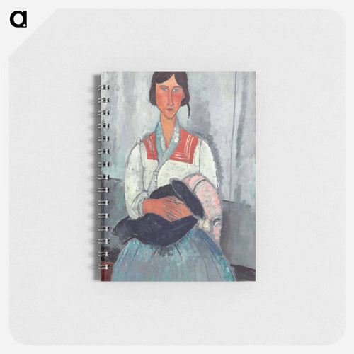 Gypsy Woman with Baby - アメデオ モディリアーニ Memo.