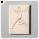 Jousella ampuva alaston mies - アンダース エクマン Canvas.
