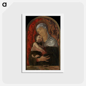 アートポストカード-Madonna and Child with Seraphim and Cherubim - アンドレア マンテーニャ Postcard.