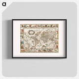 Nova totius terrarum orbis geographica ac hydrographica tabula - アンティーク地図 Poster.