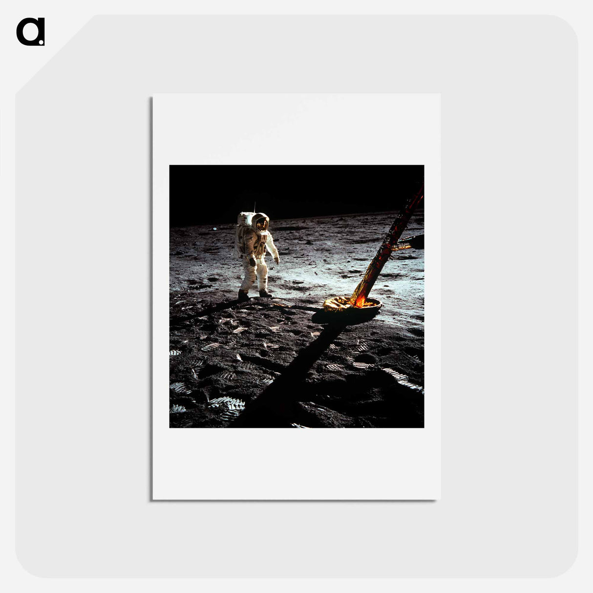 アートポストカード-Apollo 11 Extravehicular Activity - アポロ月面着陸 Postcard.