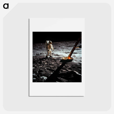 アートポストカード-Apollo 11 Extravehicular Activity - アポロ月面着陸 Postcard.