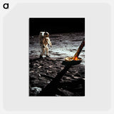 アートポストカード-Apollo 11 Extravehicular Activity - アポロ月面着陸 Postcard.