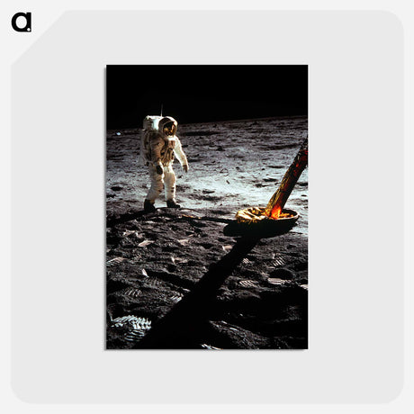 アートポストカード-Apollo 11 Extravehicular Activity - アポロ月面着陸 Postcard.