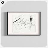 アートポスター-Little Egret and Daurian Redstart
 - 美術世界 Poster.