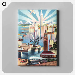 アートパネル-Seattle, Glamour City of Washington
 - ボストン公共図書館 Canvas.
