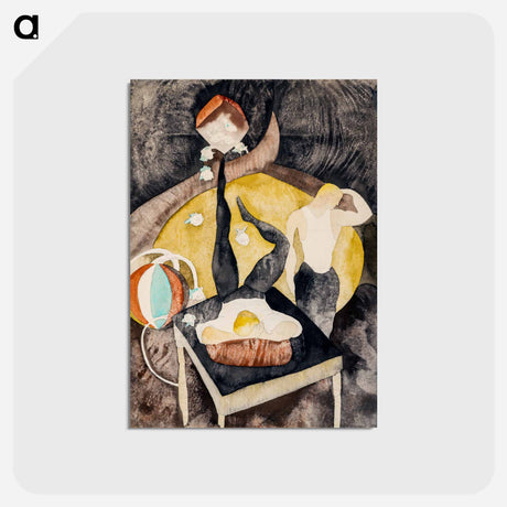 アートポストカード-In Vaudeville: Two Acrobat-Jugglers - チャールズ デムス Postcard.
