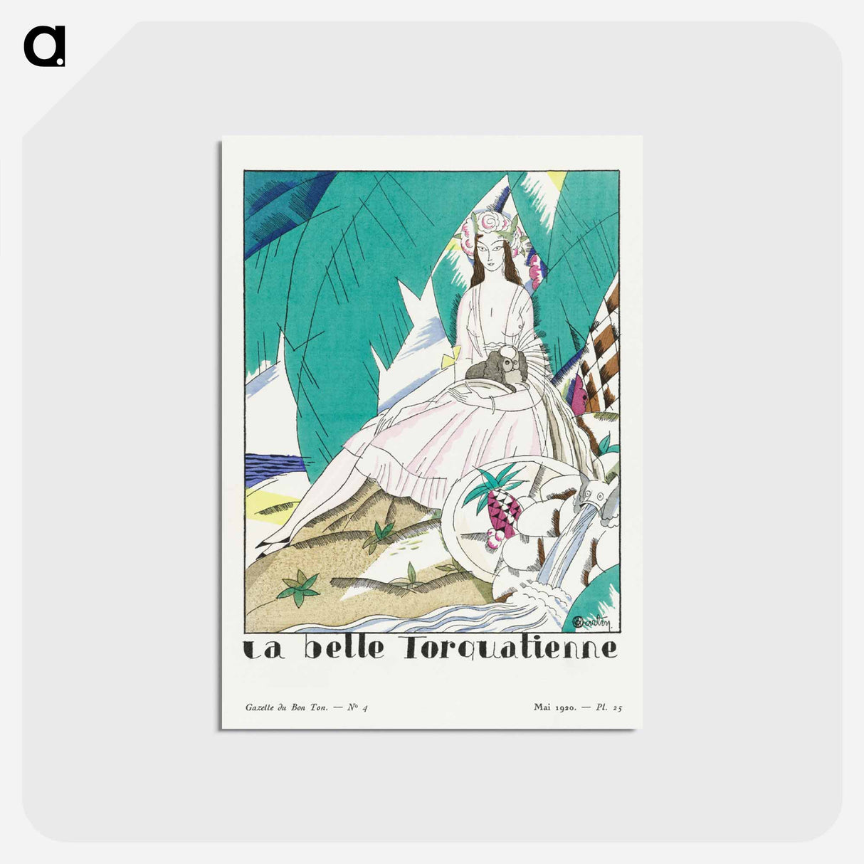 アートポストカード-La belle torquatienne
 - シャルル マルタン Postcard.