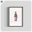 アートポスター-Lady in Dress with Winter Hat
 - 中国の衣装 Poster.