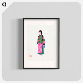 アートポスター-Lady in Dress with Winter Hat
 - 中国の衣装 Poster.