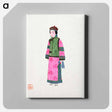 アートパネル-Lady in Dress with Winter Hat
 - 中国の衣装 Canvas.