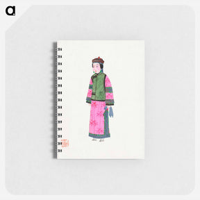 アートメモ帳-Lady in Dress with Winter Hat
 - 中国の衣装 Memo.