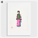 アートポスター-Lady in Dress with Winter Hat
 - 中国の衣装 Poster.