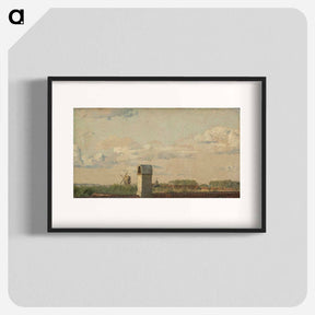 アートポスター-View from a Window in Toldbodvej Looking Towards the Citadel in Copenhagen - クリステン ケプケ Poster.