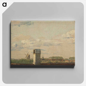 アートパネル-View from a Window in Toldbodvej Looking Towards the Citadel in Copenhagen - クリステン ケプケ Canvas.