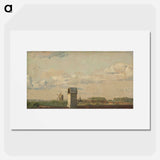 View from a Window in Toldbodvej Looking Towards the Citadel in Copenhagen - クリステン ケプケ Poster.
