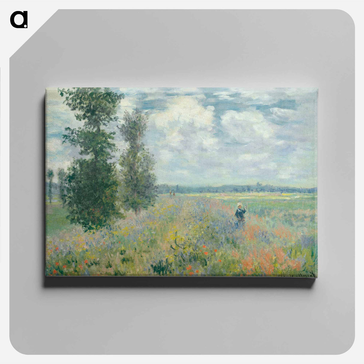 Poppy Fields near Argenteuil - クロード モネ Canvas.