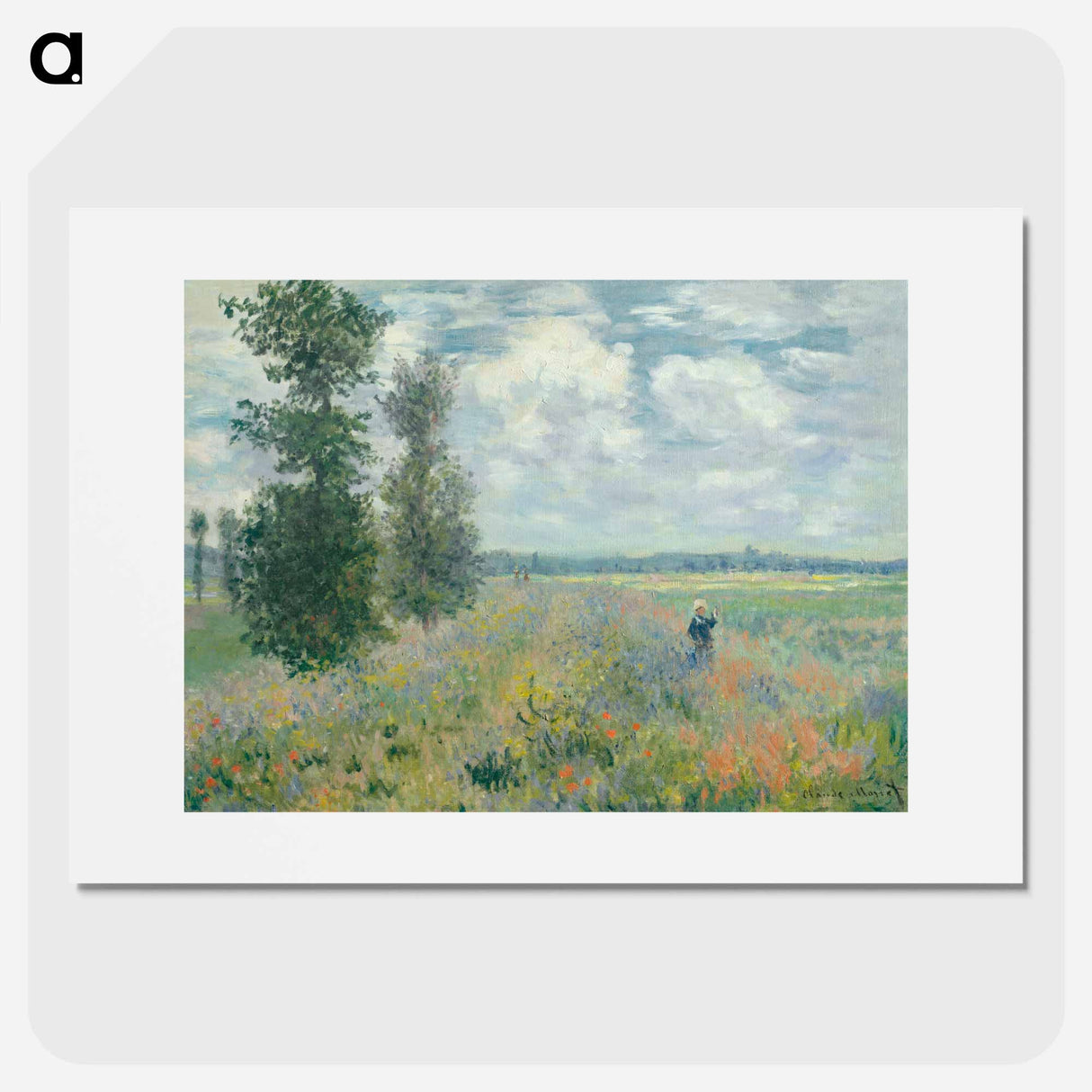 Poppy Fields near Argenteuil - Claude Monet Poster.