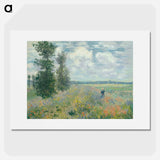 Poppy Fields near Argenteuil - Claude Monet Poster.