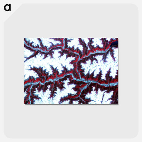 アートポストカード-Eastern Himalaya Mountains
 - 上空からの地球 Postcard.