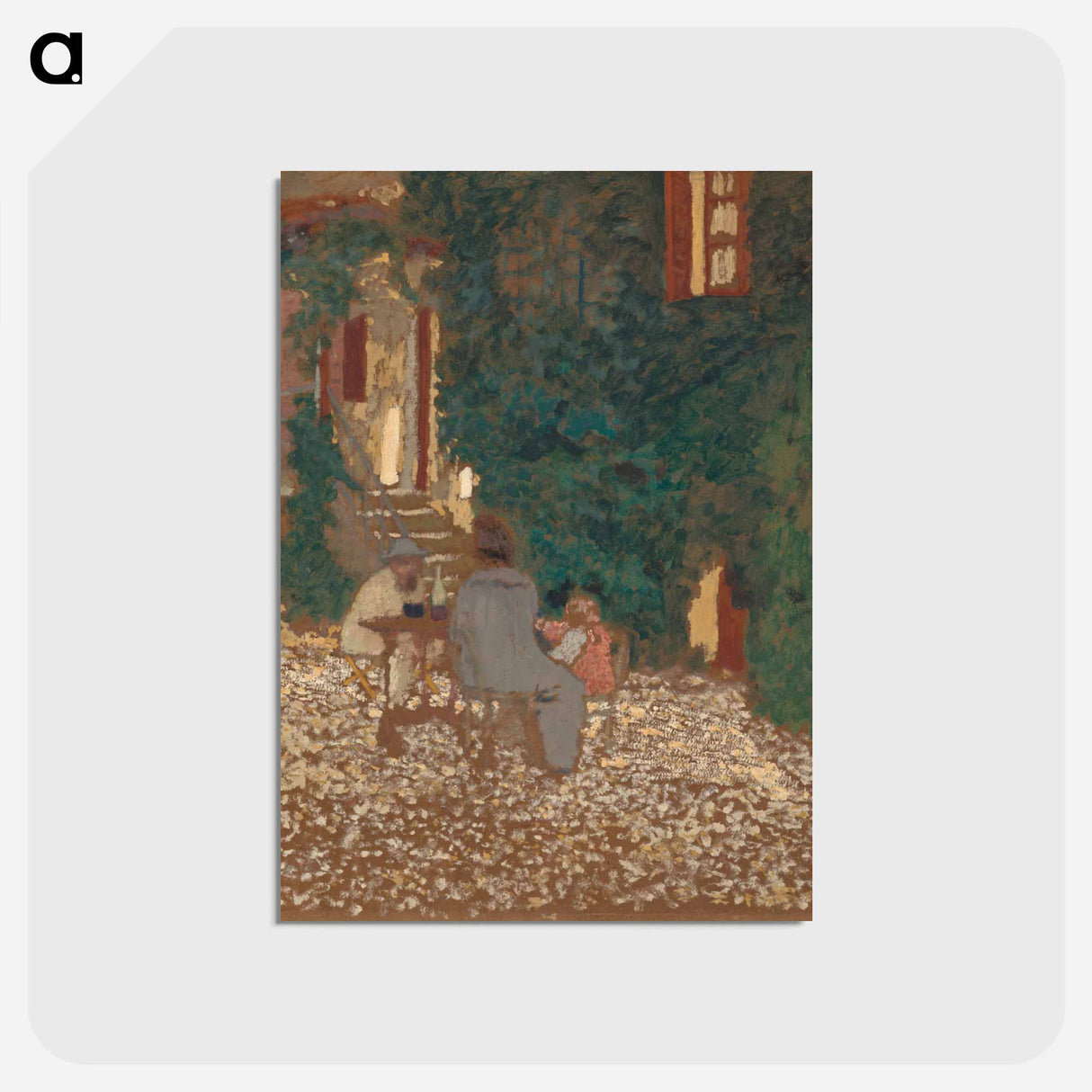 アートポストカード-Repast in a Garden - エドゥアール ヴュイヤール Postcard.